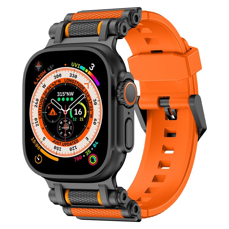 Apple Watch Ultra (49mm) Armband Rotation Axis Silikon - Orange