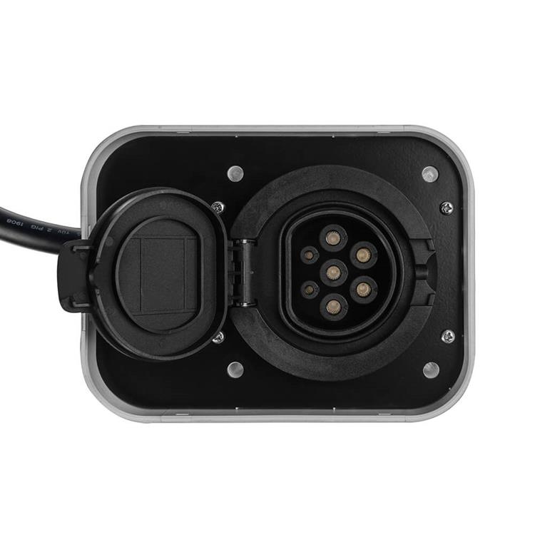 Green Cell - GREENCELL LaddBox Elbil med Uttag EV15RFID Typ2 22kW 32A LCD IP66 RFID - Svart