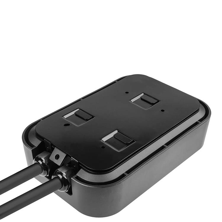 Green Cell - GREENCELL LaddBox Elbil med Uttag EV15RFID Typ2 22kW 32A LCD IP66 RFID - Svart