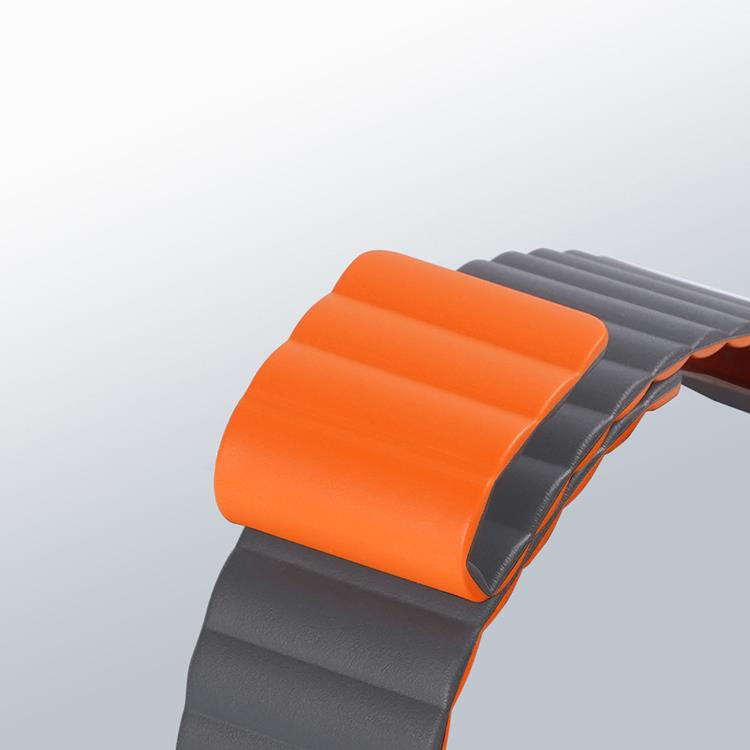 Dux Ducis Dux Ducis Magnetic Strap Apple Watch 7/6/5/4/3/2/SE (45/44/42mm) - Grå/Orange 