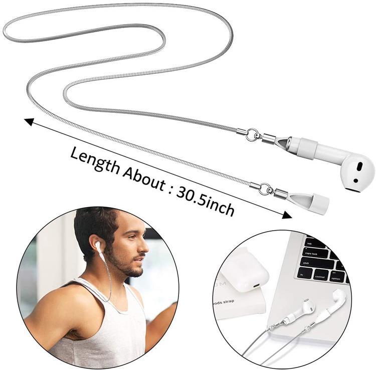 A-One Brand - Airpods Metall Halsbandskedja - Silver