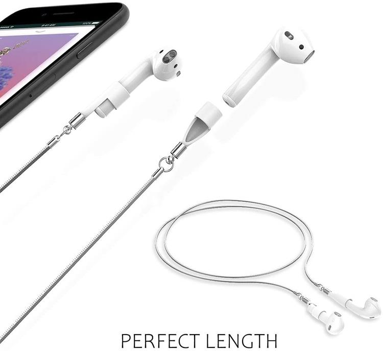 A-One Brand - Airpods Metall Halsbandskedja - Silver