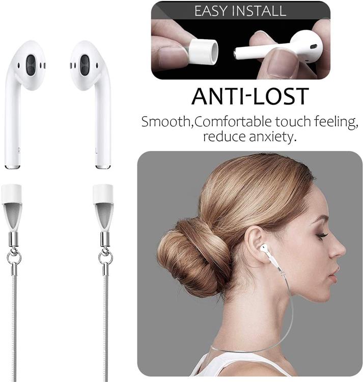 A-One Brand - Airpods Metall Halsbandskedja - Silver