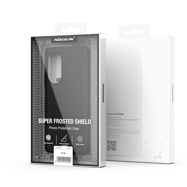 UTGÅTT - Nillkin Honor 50 SE Skal Och Stand Super Frosted - Svart