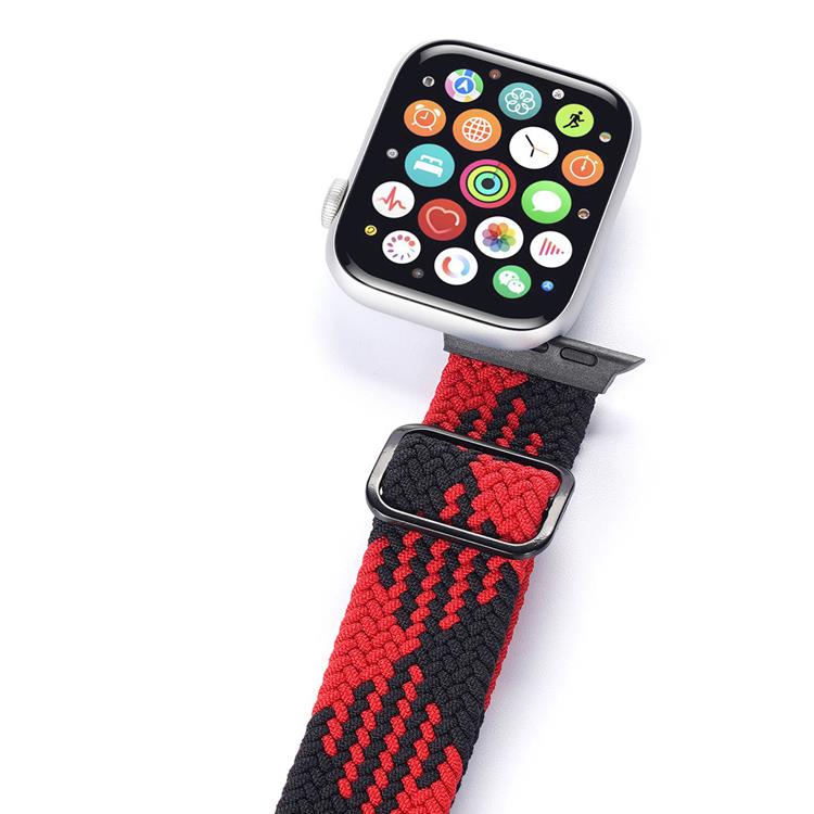 Dux Ducis - Dux Ducis Apple Watch 7/6/5/4/3/2/SE (45/44/42mm) Armband - Röd/Svart