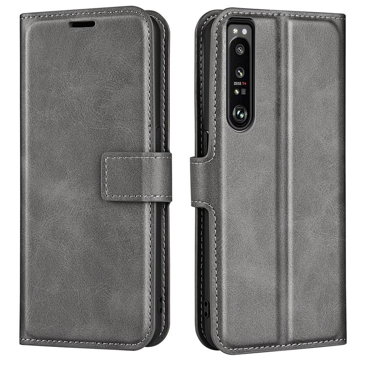 A-One Brand - Sony Xperia 1 IV Plånboksfodral Flip Folio - Grå