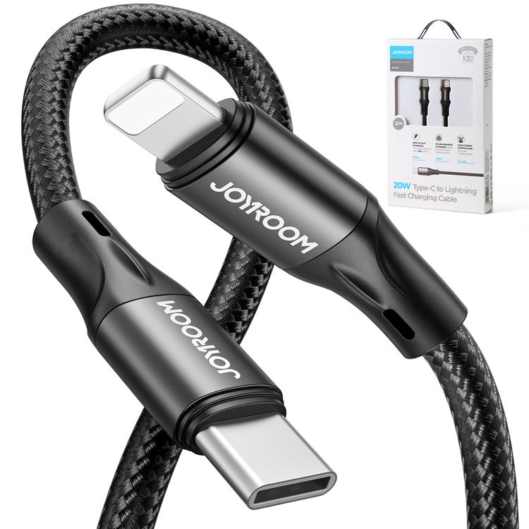 Joyroom - Joyroom USB Type C - Lightning Kabel PD 20W 1m - Svart