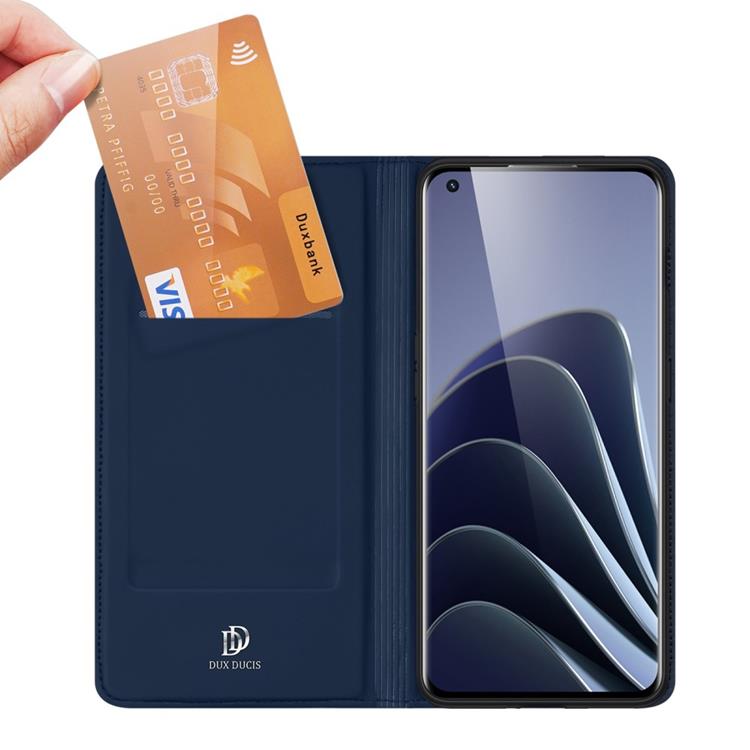 Dux Ducis - Dux Ducis OnePlus 10 Pro 5G Plånboksfodral Skin Series - Blå