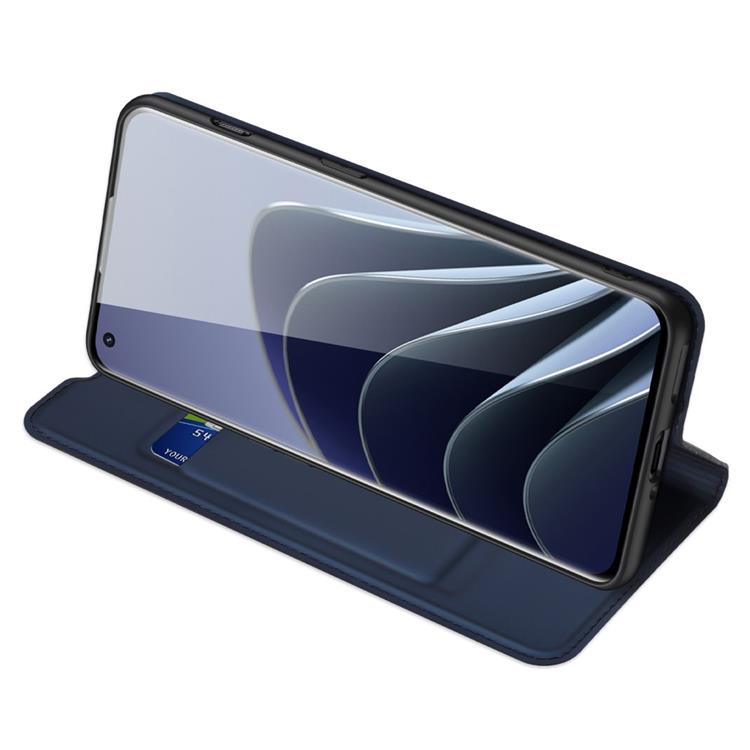 Dux Ducis - Dux Ducis OnePlus 10 Pro 5G Plånboksfodral Skin Series - Blå