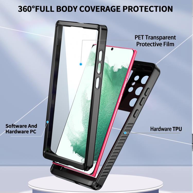 RedPepper - Redpepper Galaxy S22 Ultra 5G Skal Vattentätt IP68 - Svart