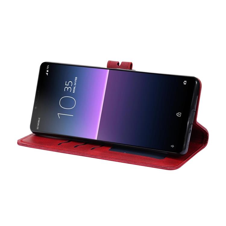 A-One Brand - Sony Xperia 1 IV Plånboksfodral Happy Cat - Röd