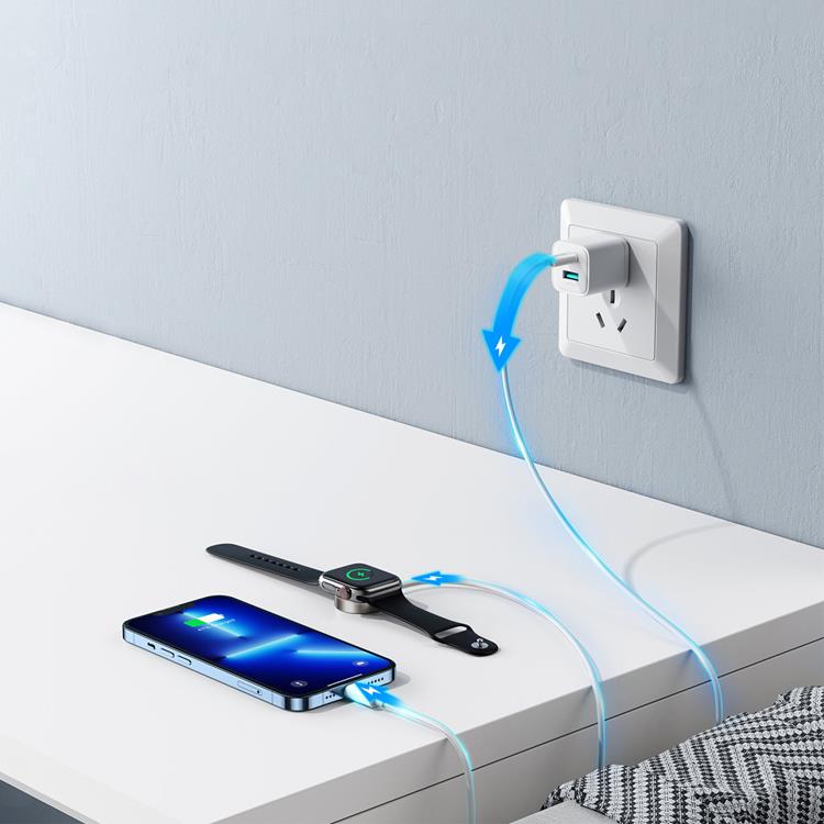 Joyroom - Joyroom USB Typ-C 20W PD Kabel med induktiv laddare för Apple Watch 1.5m - Vit