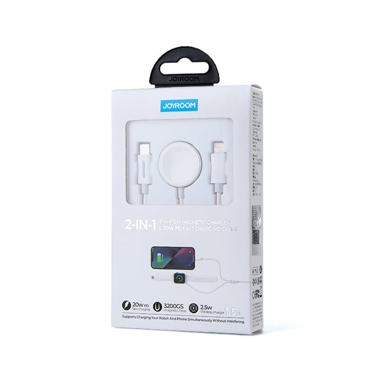 Joyroom - Joyroom USB Typ-C 20W PD Kabel med induktiv laddare för Apple Watch 1.5m - Vit