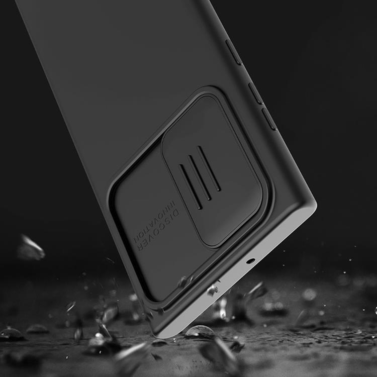 UTGÅTT - Nillkin Galaxy S22 Ultra Skal CamShield Silky Silicone - Svart