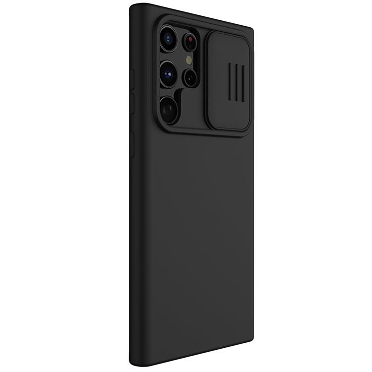 UTGÅTT - Nillkin Galaxy S22 Ultra Skal CamShield Silky Silicone - Svart