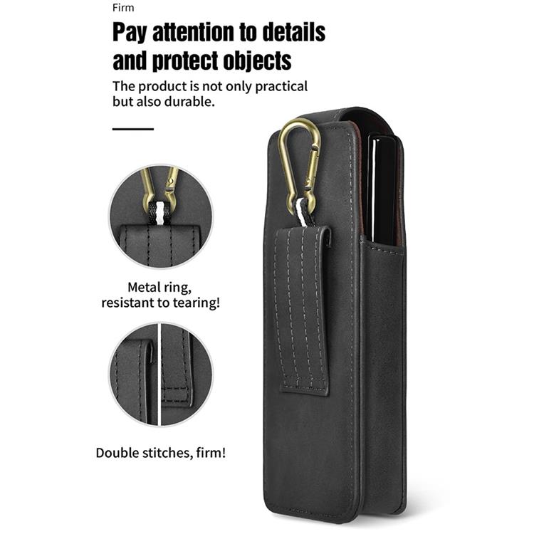 UTGATT1 - PULOKA Galaxy Z Fold 4/Z Fold 3 Bältesväskor Holster Vertical - Brun