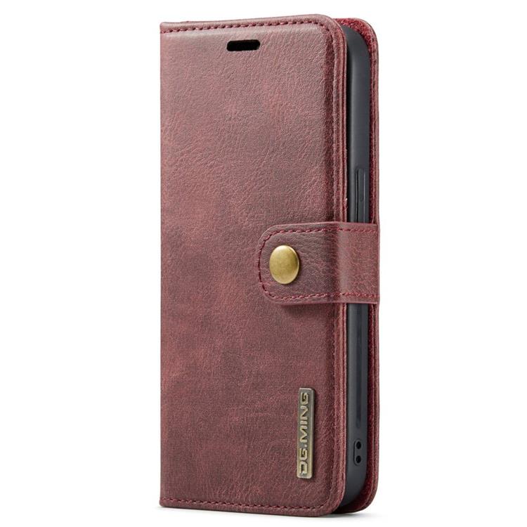 DG.MING - DG.MING iPhone 14 Plånboksfodral Split Detachable Flip - Röd