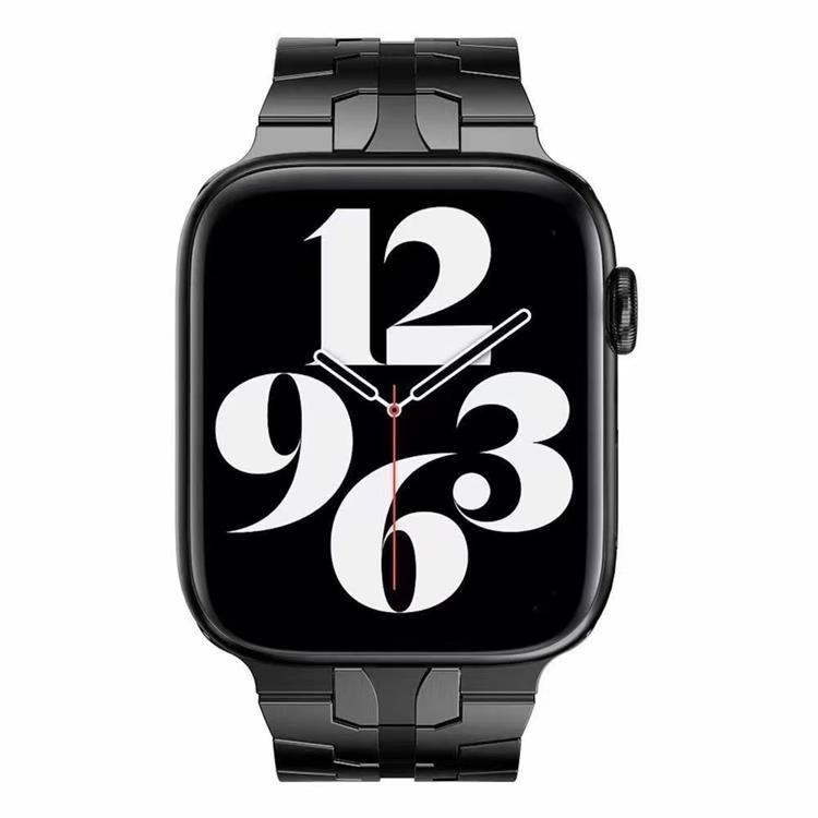 A-One Brand - Apple Watch 2/3/4/5/6/7/SE (38/40/41mm) Armband Race Stainless Steel - Svart