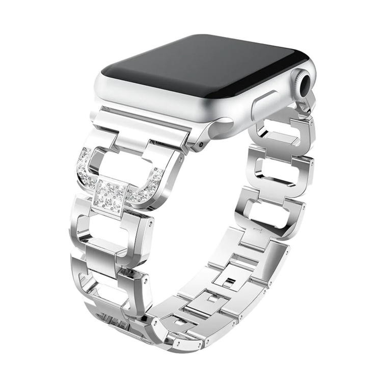 A-One Brand - Apple Watch 2/3/4/5/6/7/SE (38/40/41mm) Armband Rhinestone - Silver