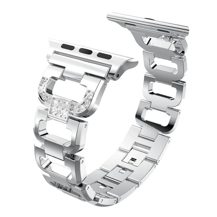 A-One Brand - Apple Watch 2/3/4/5/6/7/SE (38/40/41mm) Armband Rhinestone - Silver