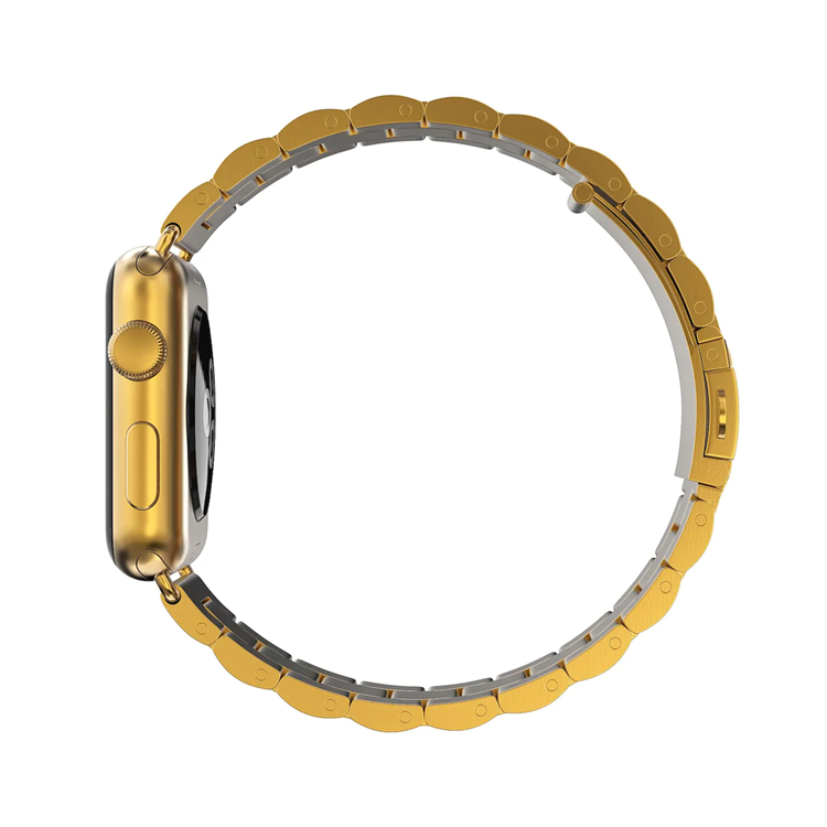 A-One Brand - Apple Watch 2/3/4/5/6/7/SE (38/40/41mm) Armband Metall - Guld