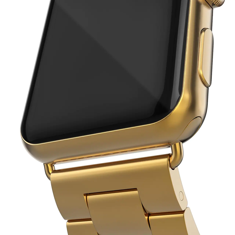 A-One Brand - Apple Watch 2/3/4/5/6/7/SE (38/40/41mm) Armband Metall - Guld