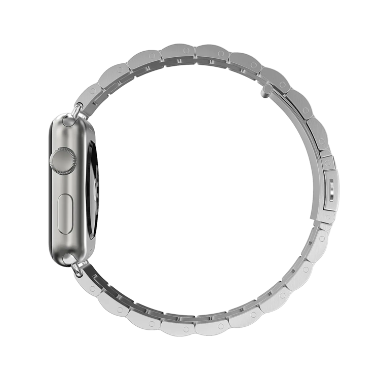 A-One Brand - Apple Watch 2/3/4/5/6/7/SE (42/44/45mm) Armband Metall - Silver