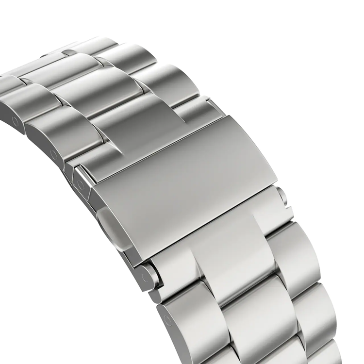 A-One Brand - Apple Watch 2/3/4/5/6/7/SE (42/44/45mm) Armband Metall - Silver