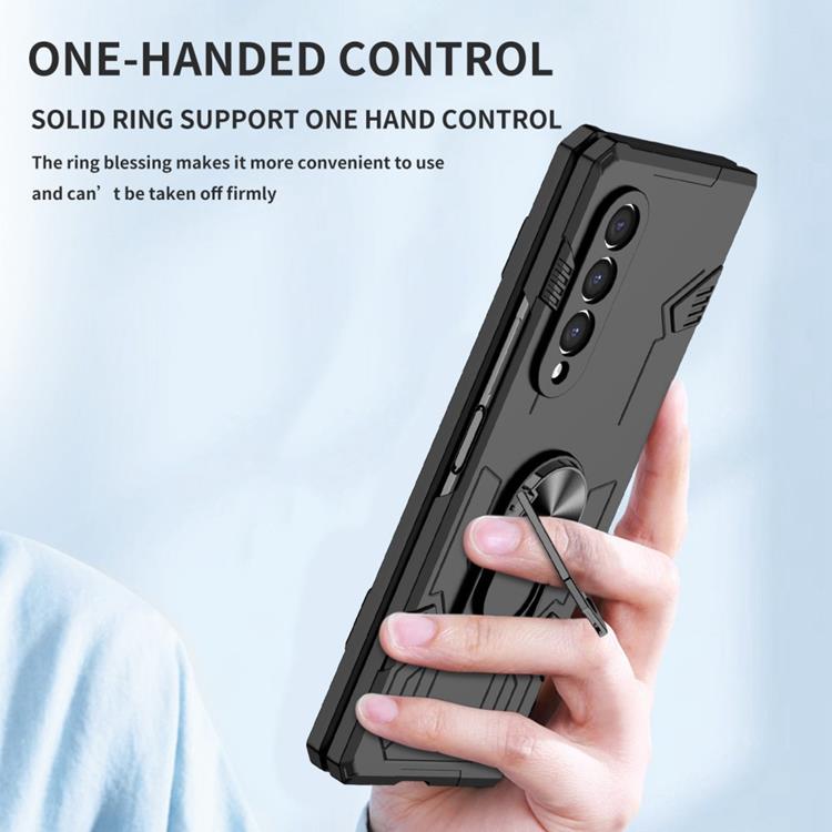 A-One Brand - Galaxy Z Fold 4 Skal Ringhållare - Svart