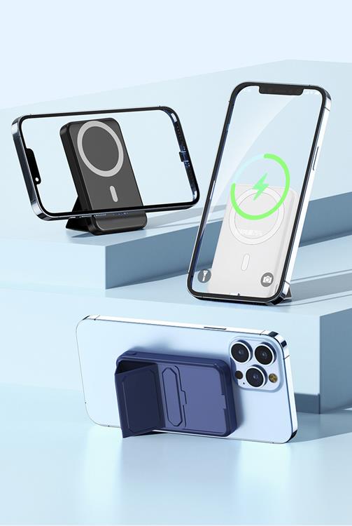 - Magsafe Folding Magnetic Trådlös Powerbank 10000 mAh - Lila