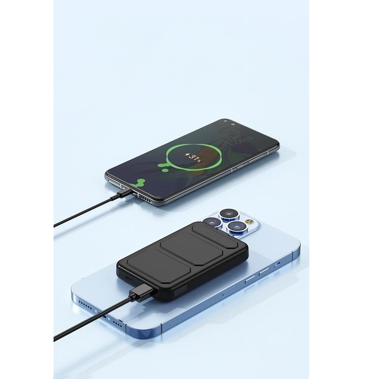 - Magsafe Folding Magnetic Trådlös Powerbank 10000 mAh - Lila