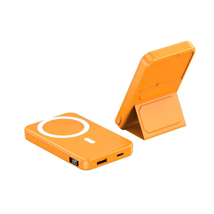 - Magsafe Folding Magnetic Trådlös Powerbank 10000 mAh - Orange