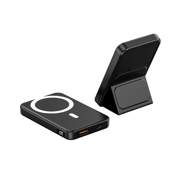 - Magsafe Folding Magnetic Trådlös Powerbank 10000 mAh - Svart