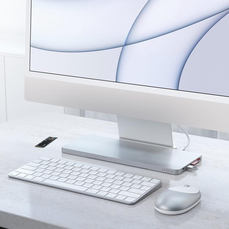 Satechi - Satechi USB-C Slim Dock för iMac 24-tum (2021) - Silver