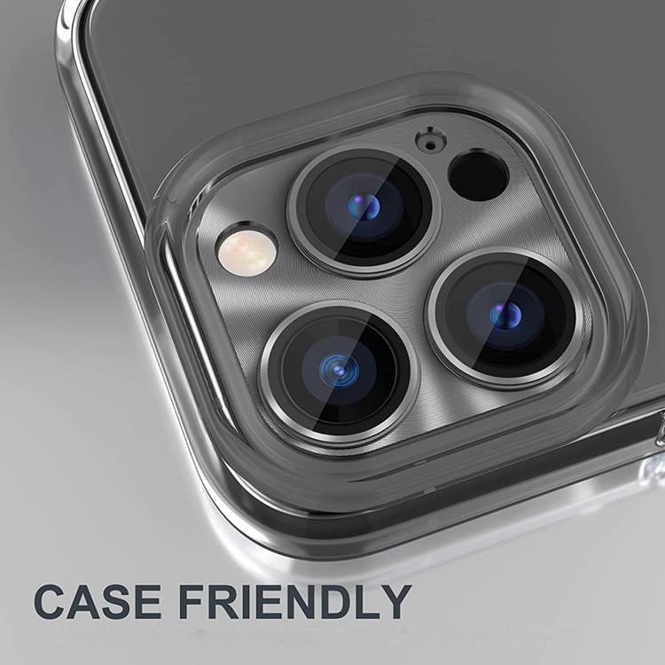 HAT PRINCE - ENKAY iPhone 14 Pro Max/14 Pro Kameralinsskydd Härdat Glas - Svart