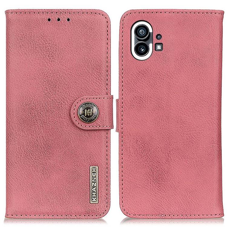 KHAZNEH - KHAZNEH Nothing Phone 1 Plånboksfodral Folio Flip - Rosa