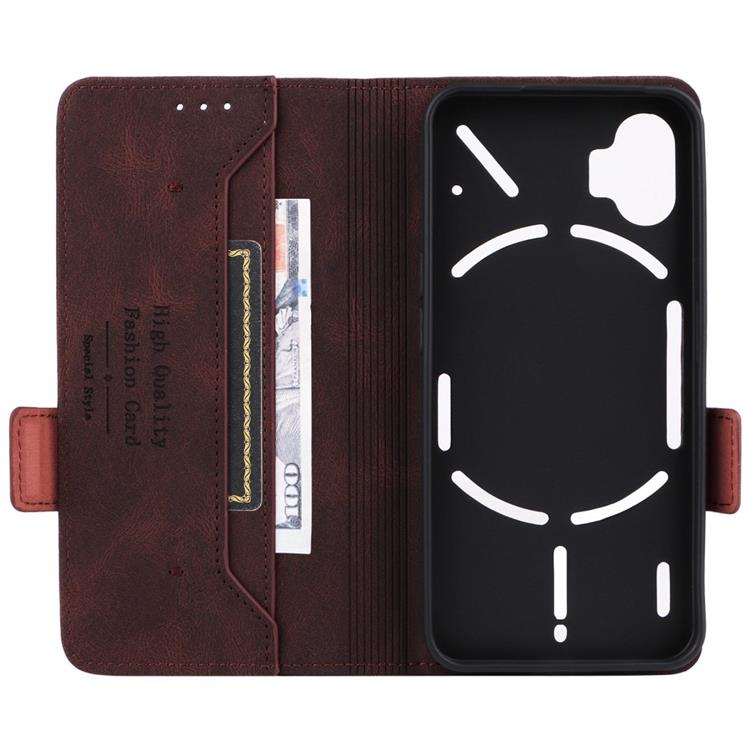 A-One Brand - Nothing Phone 1 Plånboksfodral Decor - Brun