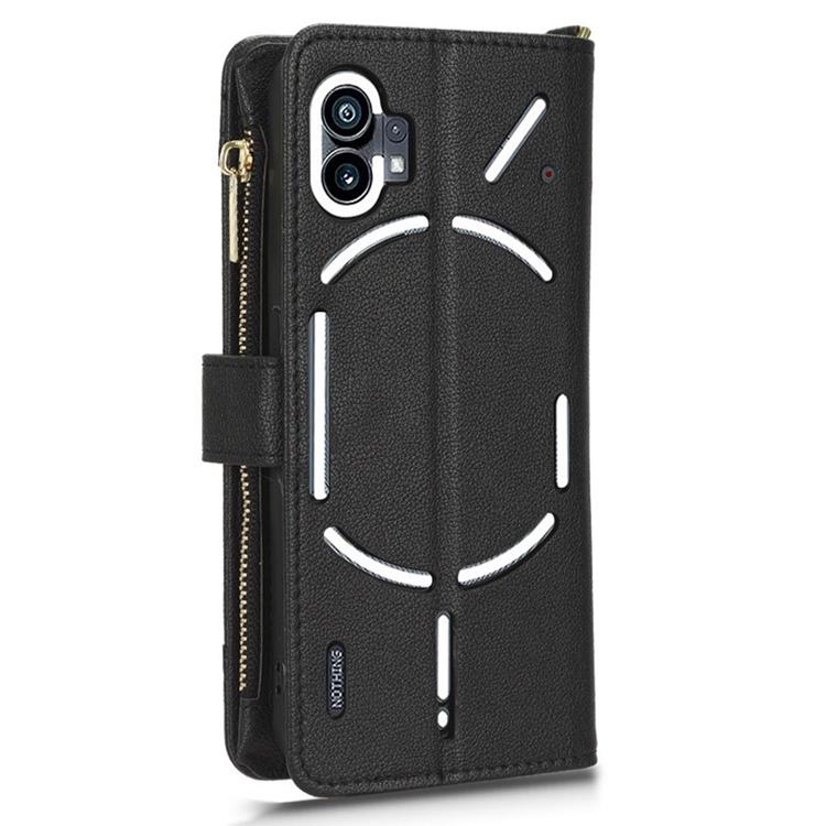 A-One Brand - Nothing Phone 1 Plånboksfodral Zipper - Svart