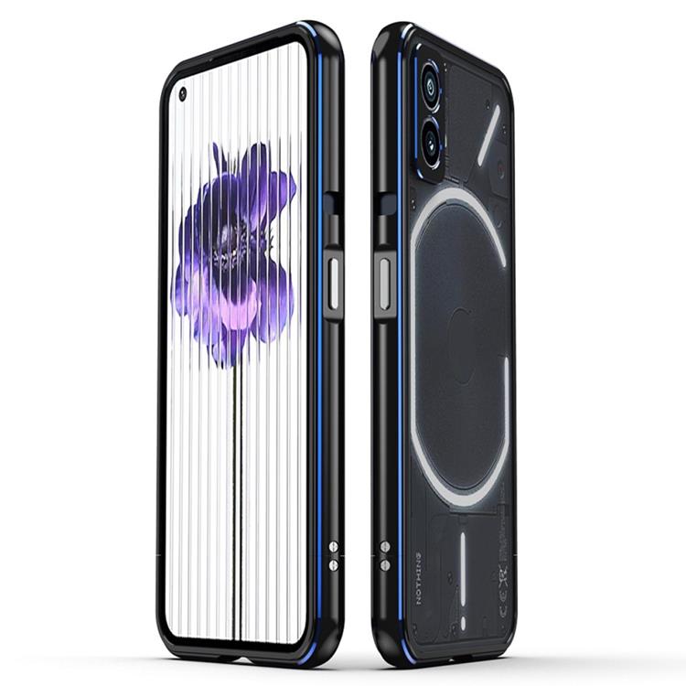A-One Brand - Nothing Phone 1 Skal Metall Bumper - Blå