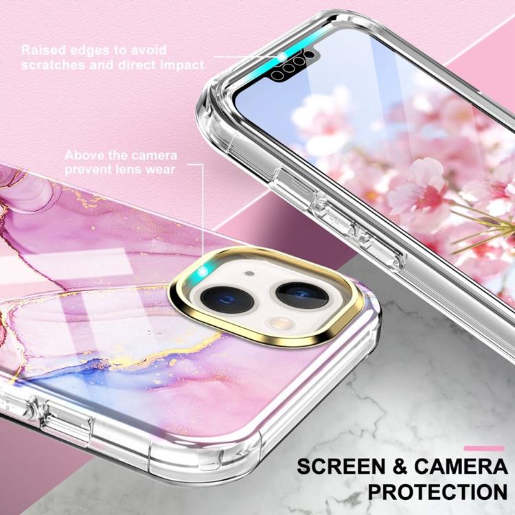 A-One Brand - iPhone 14 Plus Skal 360 Marble - Rosa