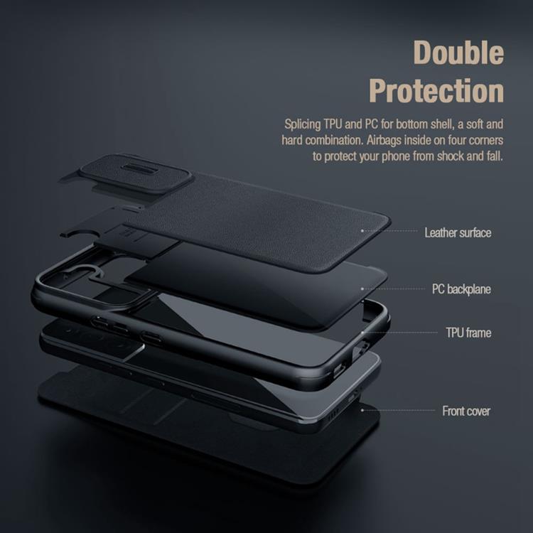 Nillkin - Nillkin iPhone 14 Plånboksfodral Qin Pro - Svart