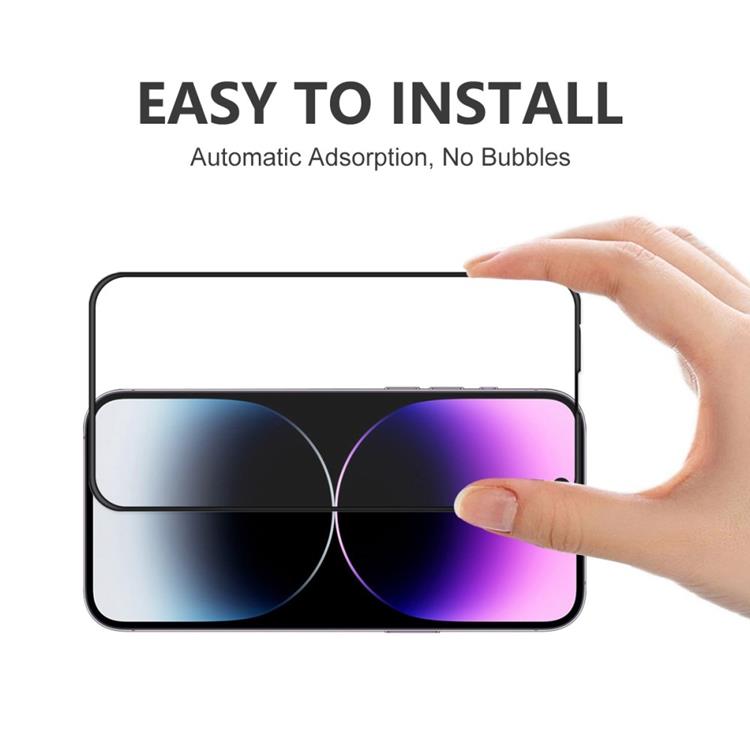 A-One Brand - [1-PACK] iPhone 14 Pro Skärmskydd Härdat Glas - Svart