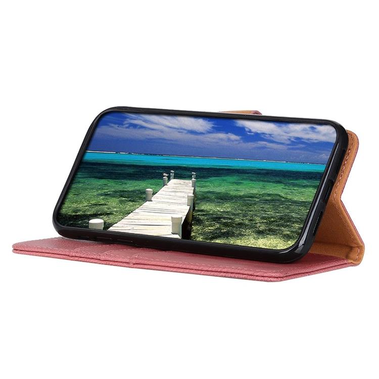 KHAZNEH - KHAZNEH OnePlus 10T 5G Plånboksfodral PU Läder - Rosa