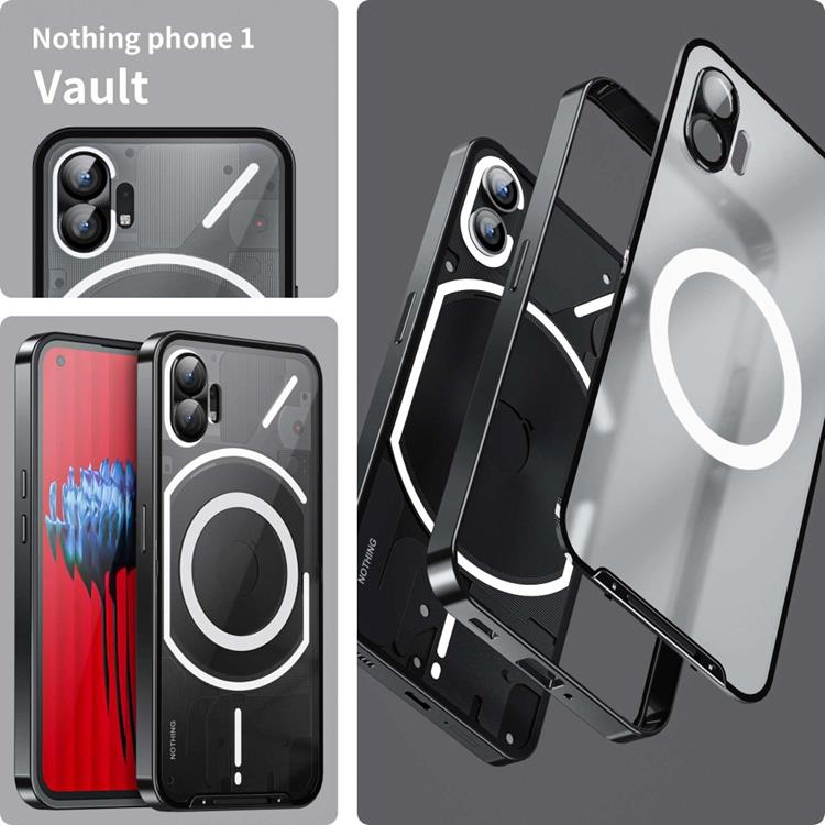 A-One Brand - Nothing Phone 1 Skal Magsafe Magnetic Metal - Svart