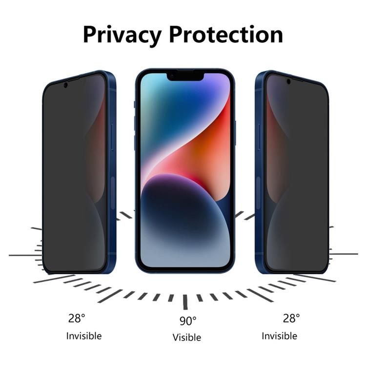 A-One Brand - [2-PACK] Privacy iPhone 14 Plus Skärmskydd Härdat Glas