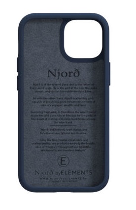 Elements - Njord Lax Magsafe Äkta Läder Skal iPhone 13 mini - Blå