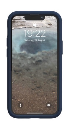 Elements - Njord Lax Magsafe Äkta Läder Skal iPhone 13 mini - Blå