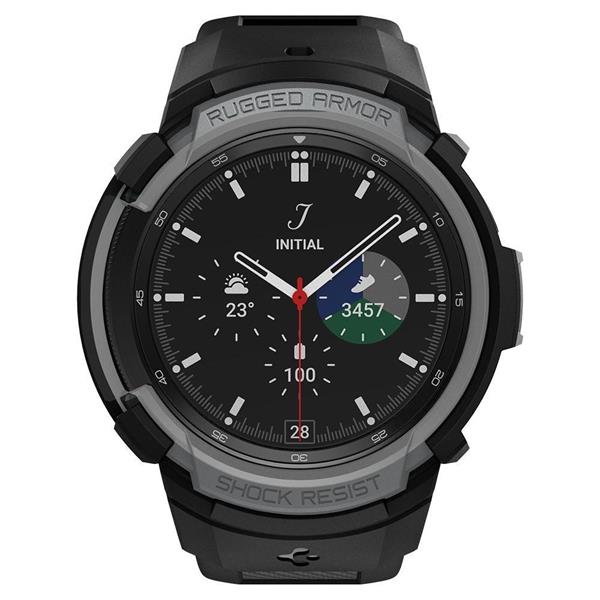 Spigen - Spigen Rugged Armor Pro Strap Galaxy Watch 4 Classic 46mm - Charcoal Grå