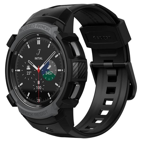 Spigen - Spigen Rugged Armor Pro Strap Galaxy Watch 4 Classic 46mm - Charcoal Grå