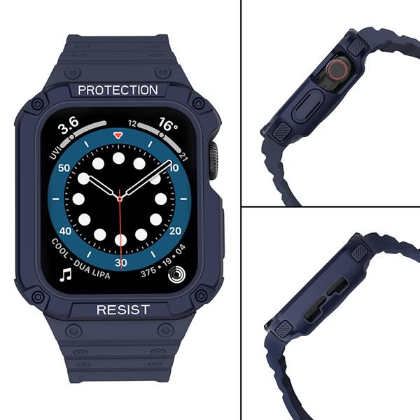 Ruhtel - Armband kompatibelt med Apple Watch 4/5/6/7/SE (40/41/38mm) Blå